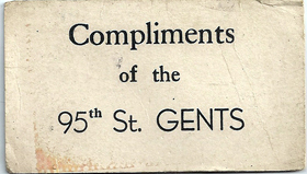 95th Street Gents gang card from Beverly