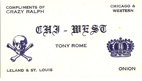 Chi-West Tony Rome card