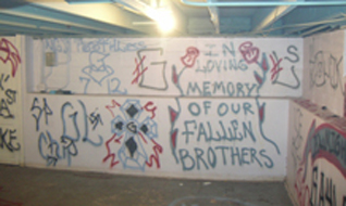 Basement tag: In Memory of our fallen brothers