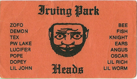 Irving Park Heads club card