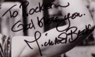 Michael Beck's autograph: to Rocker - God Bless You, Michael Beck