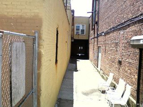 Back of "Zombie Alley" where the alley was cemented up