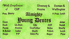 Young Deuces early 1970's card